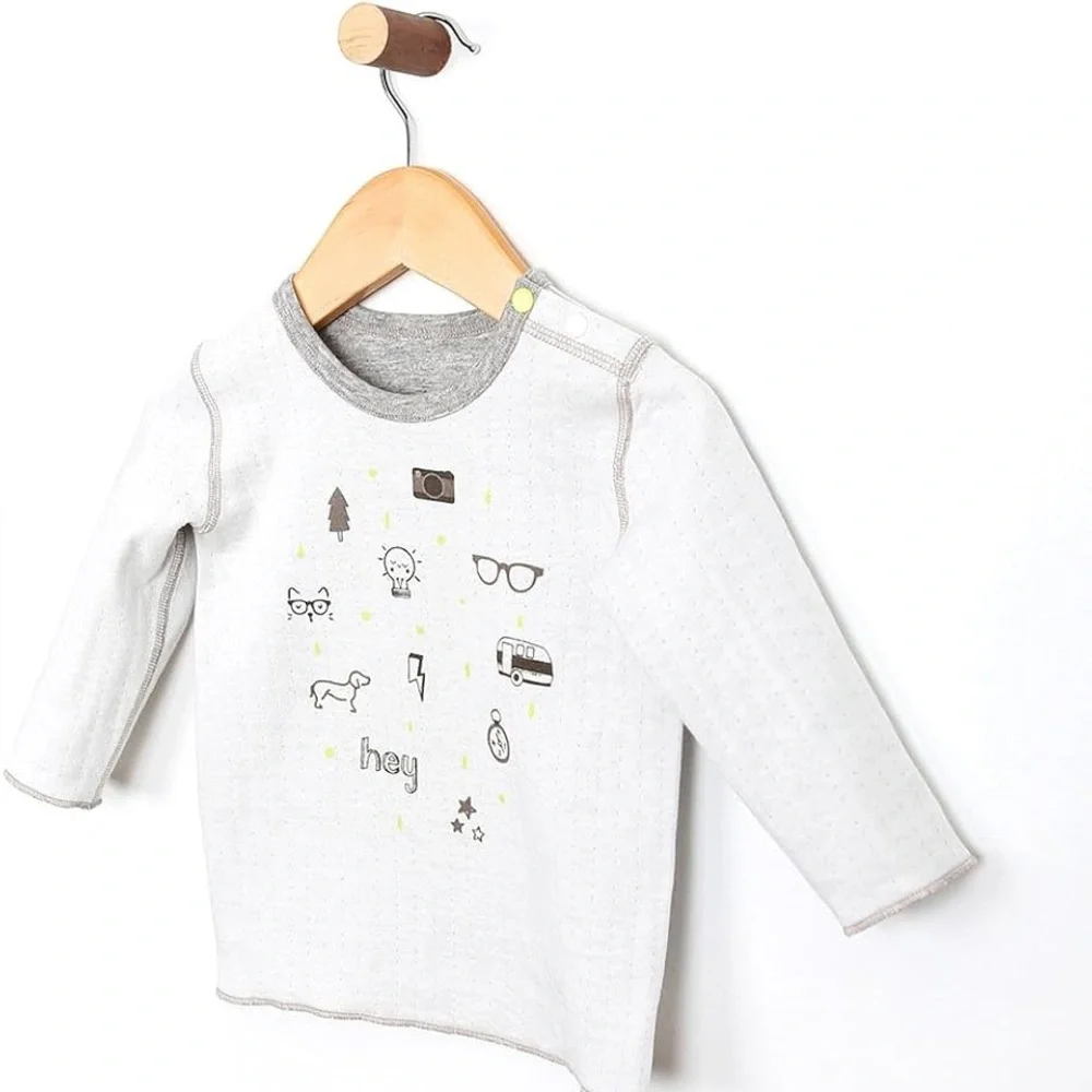 130 NWT Robeez Baby Boy Reversible Long Sleeve T Shirt - Size: 9-12 Months